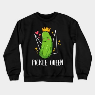 Pickle - Pickle Queen - Funny Kawaii Vegetable Vegan Crewneck Sweatshirt